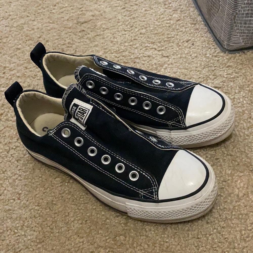 Black platform converse